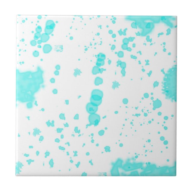 Abstract Art Minimalism Pastel Turquoise Tile (Front)
