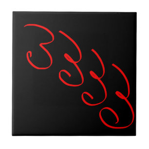 Abstract Art Minimalism Ribbons Tile
