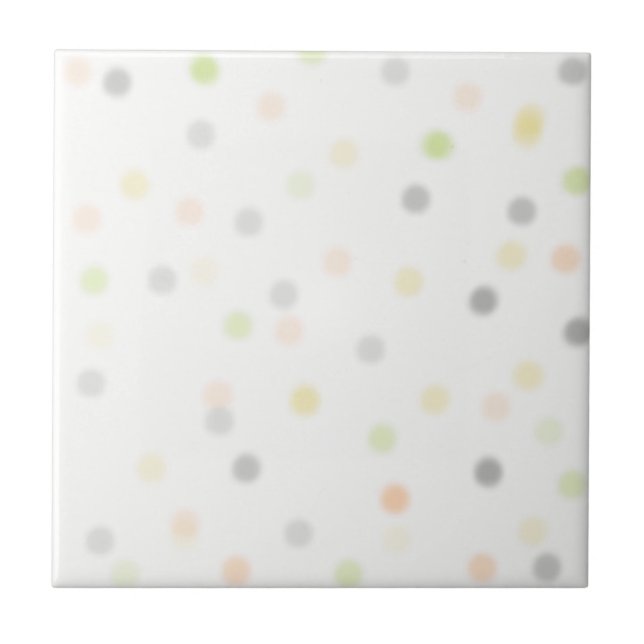 Abstract Art Minimalism Small Dots Pastel Tile (Front)