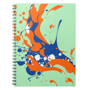 Abstract Art Mint Green Modern Art paint splash Notebook
