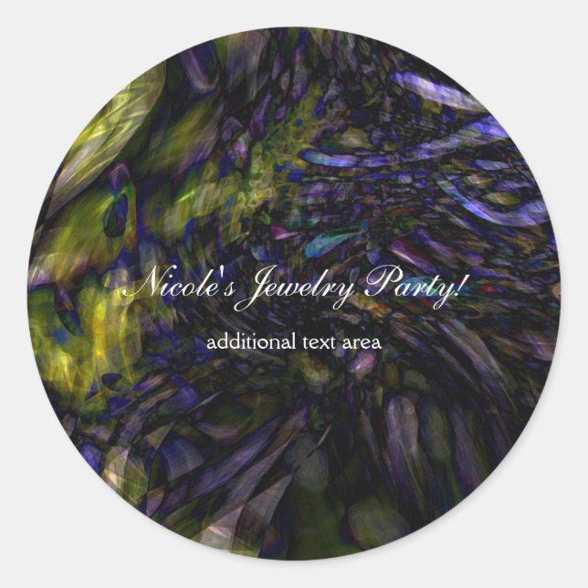 Abstract Art Modern Colour Splash Colourful Party Classic Round Sticker (Front)