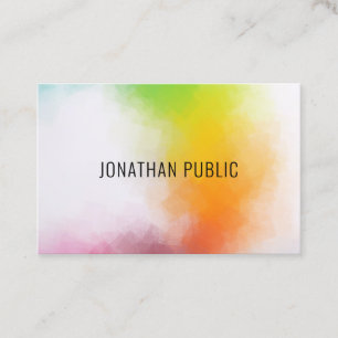 Abstract Art Modern Colourful Elegant Template Business Card