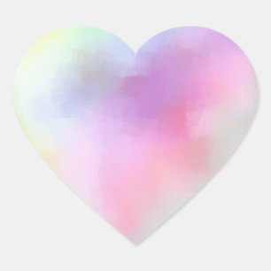 Abstract Art Modern Elegant Blank Colour Template Heart Sticker