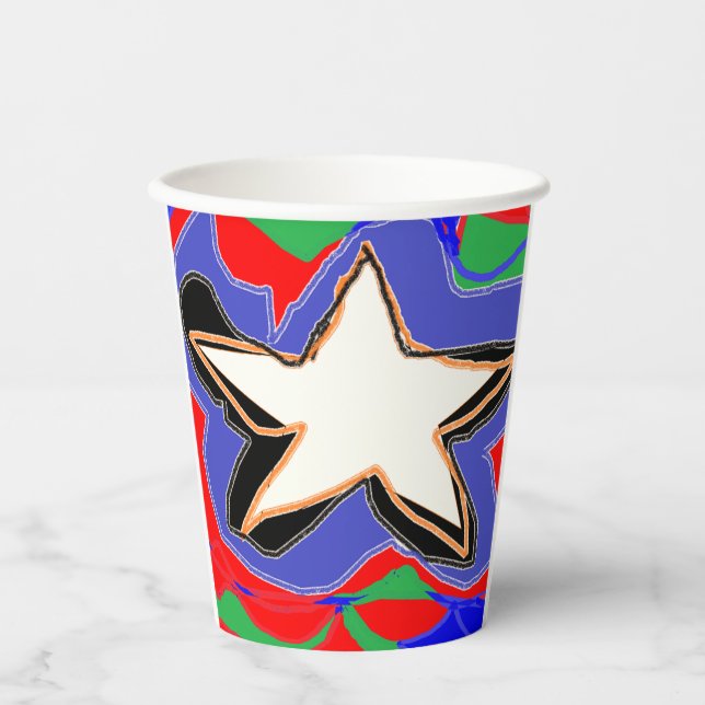 Abstract art modern patterns paper cups (Front)