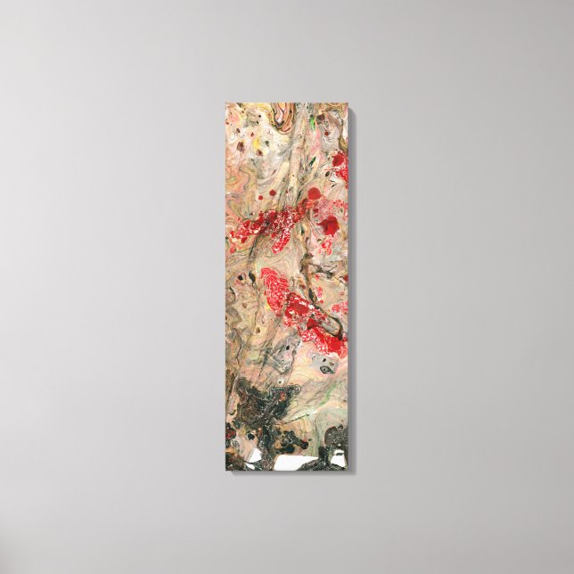 Abstract Art Modern Red Yellow Green Brown Black Canvas Print (Front)