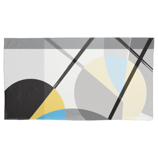 Abstract Art, Modern, Shapes by ©Lorena Depante Pillowcase (Front-Left)