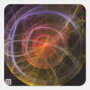 Abstract Art New World Square Sticker