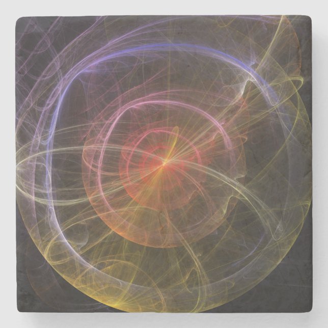 Abstract Art New World Stone Coaster (Front)