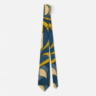 Abstract Art Nouveau Swirl Pattern Tie