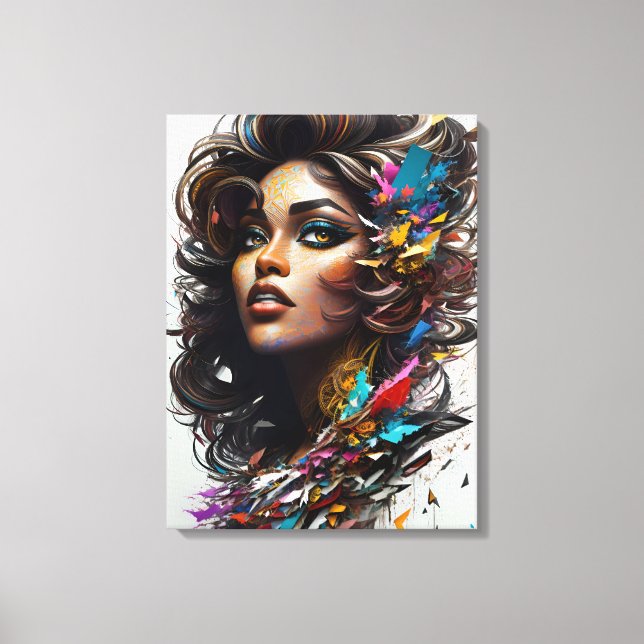 Abstract art of a Beautiful Woman Canvas Print (Front)