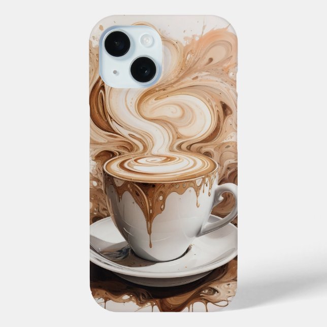 Abstract Art of Cappuccino Case-Mate iPhone Case (Back)