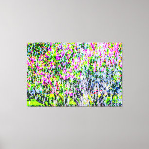 Abstract Art Of Lilacs And Water Canvas Print