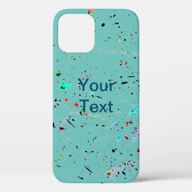 Abstract Art Paint Splashes, Custom Colour Case-Mate iPhone Case (Back)