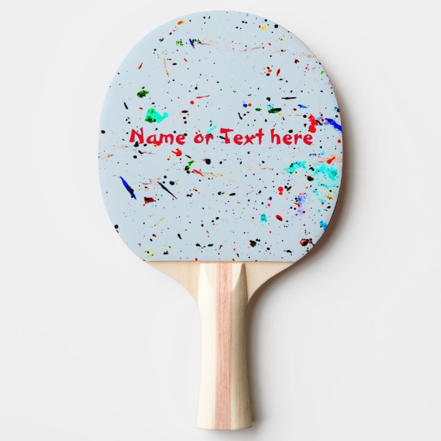 Abstract Art Paint Splashes Custom Ping Pong Paddle (Front)