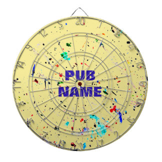 Abstract Art Paint Splashes & Spots Custom Dartboard