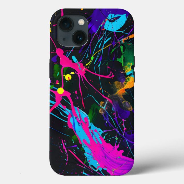 Abstract Art Paint Splatter Image Case-Mate iPhone Case (Back)