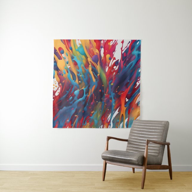 Abstract art painting tapestry (In Situ)