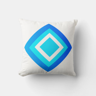 Abstract Art Pale Turquoise Green Blue White Cushion