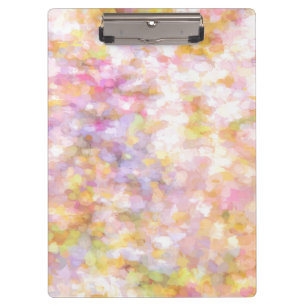 Abstract Art Pale Yellow Pastel Impressionism Clipboard