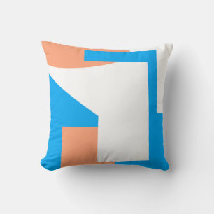 Abstract Art Pastel Coral Lavender Blue Cushion