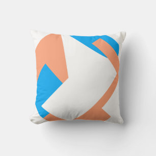 Abstract Art Pastel Coral Lavender Blue Cushion