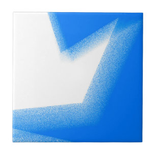 Abstract Art Pastel Lavender Blue White Tile