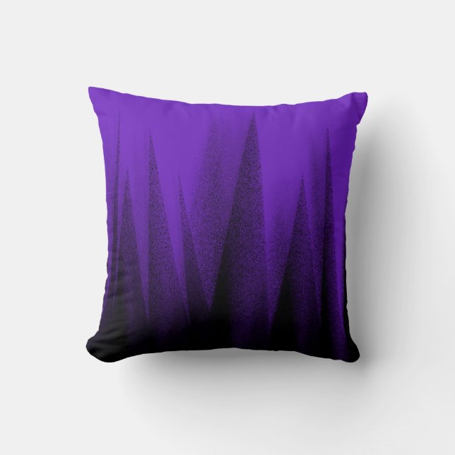 Abstract Art Pastel Lavender Purple Black Cushion (Front)