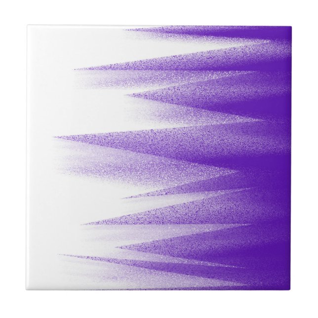Abstract Art Pastel Lavender Purple White Tile (Front)
