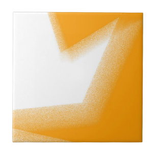 Abstract Art Pastel Orange White Tile