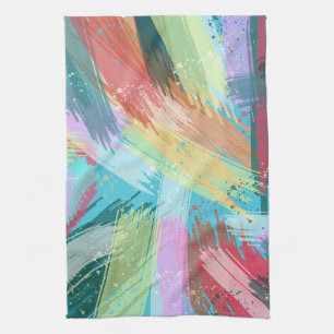 Abstract Art Pastel Tea Towel