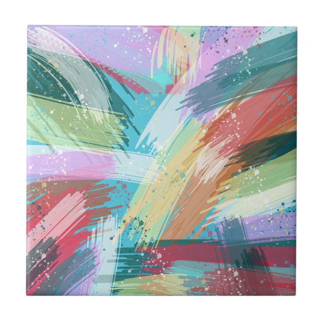 Abstract Art Pastel Tile (Front)