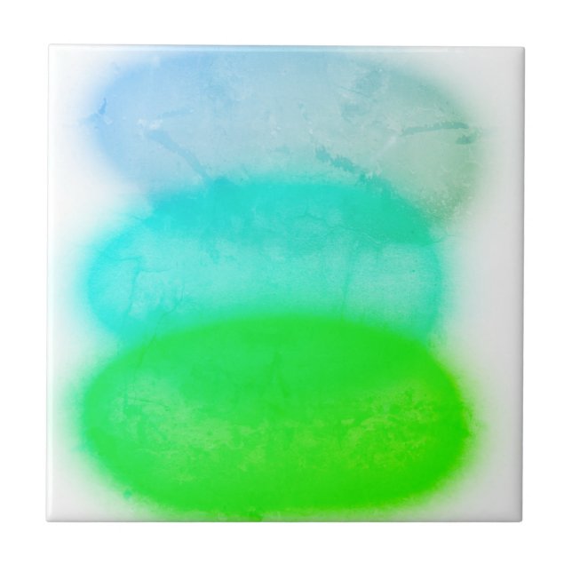 Abstract Art Pastel Turquoise Colours Tile (Front)