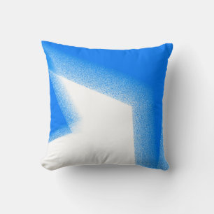 Abstract Art Pastel White Lavender Sky Blue Cushion