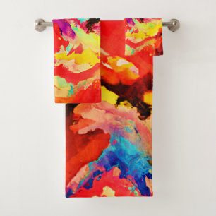 Abstract Art Pattern Bath Towel Set