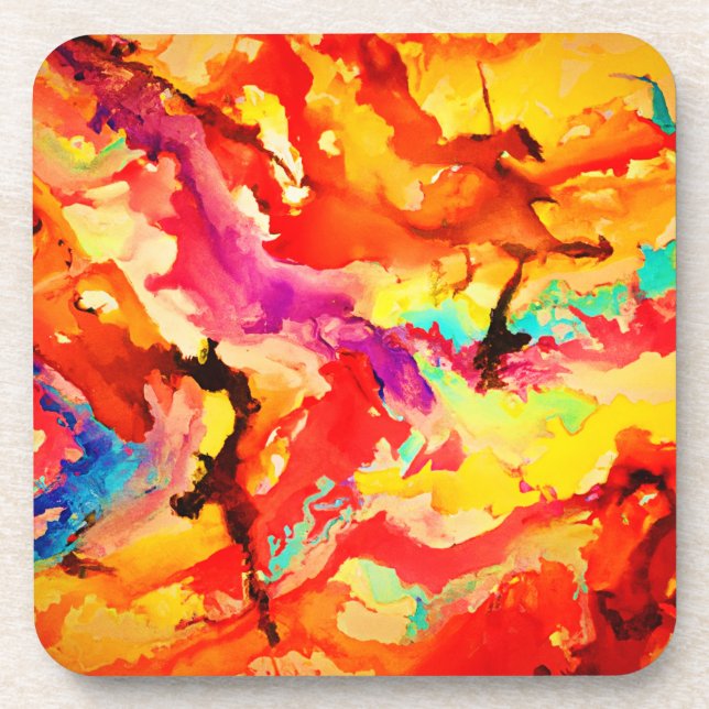 Abstract Art Pattern Coaster (Front)