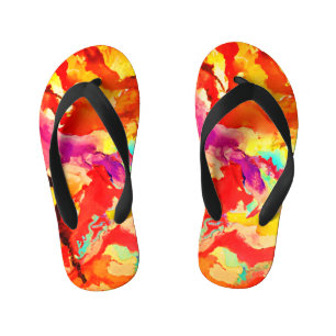 Abstract Art Pattern Kid's Flip Flops