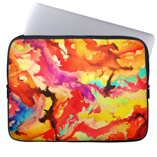 Abstract Art Pattern Laptop Sleeve (Front)