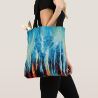 Abstract Art Pattern Red and Blue Electric Energy