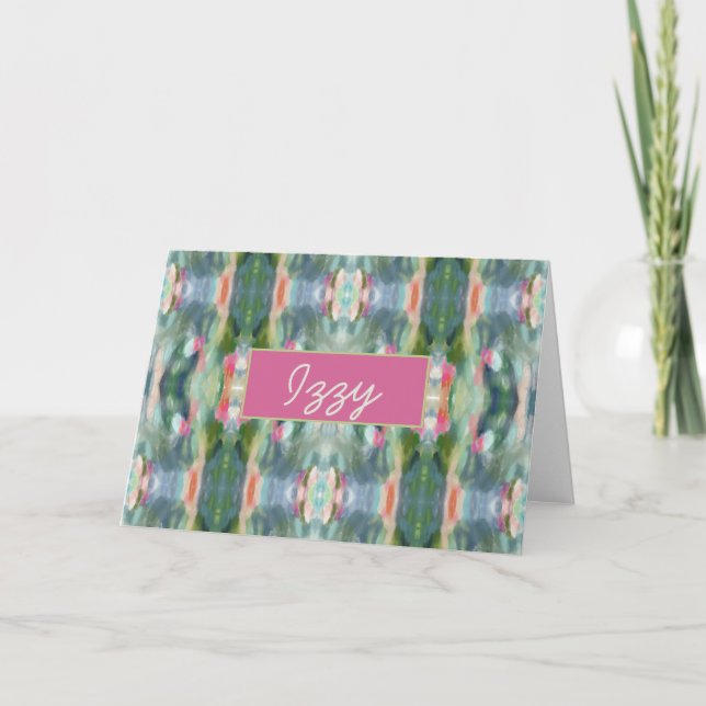 Abstract Art Personalised Note Cards (Front)