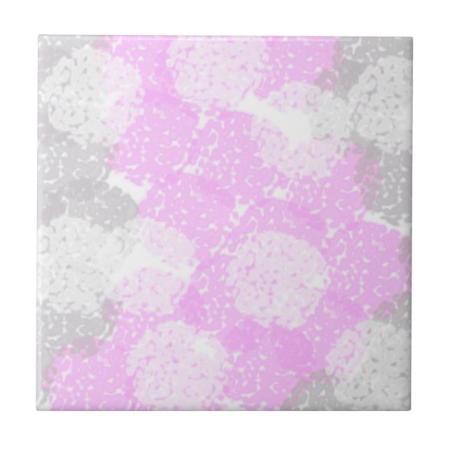 Abstract Art Pink Grey White Minimalism Tile (Front)