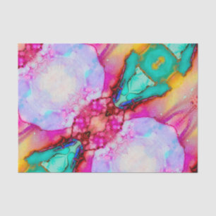 Abstract Art Pink Jade Green Opal Tissue Paper