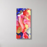 Abstract Art Pink Purple Gold Alcohol Ink