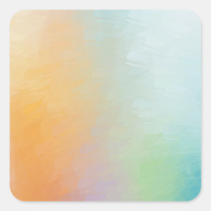 Abstract Art Pink Red Yellow Blue Template Blank Square Sticker