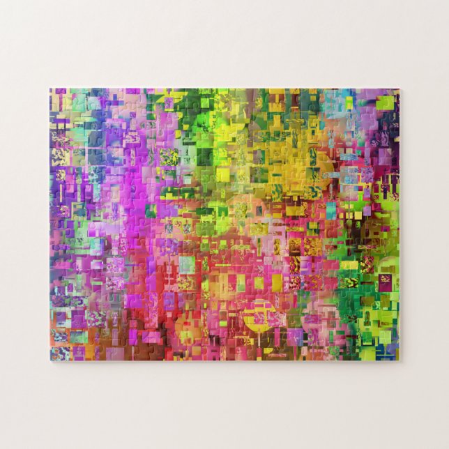 abstract art pixel digital cg colours jigsaw puzzle (Horizontal)