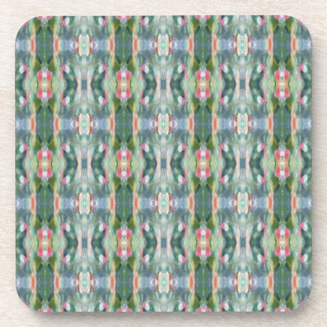 Abstract art plastic coaster (Front)