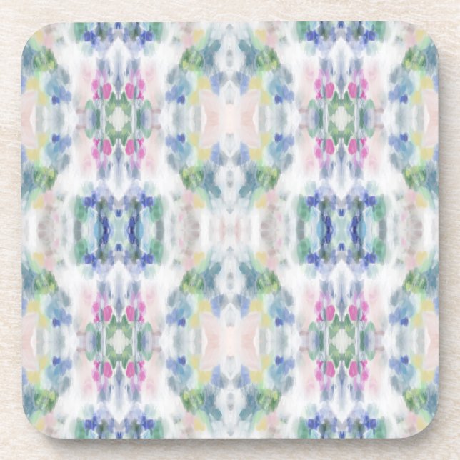 Abstract Art Plastic Coaster Set (Front)