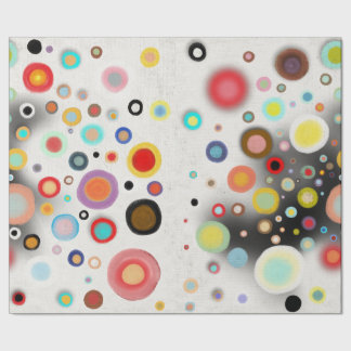 abstract art polka dots wrapping paper