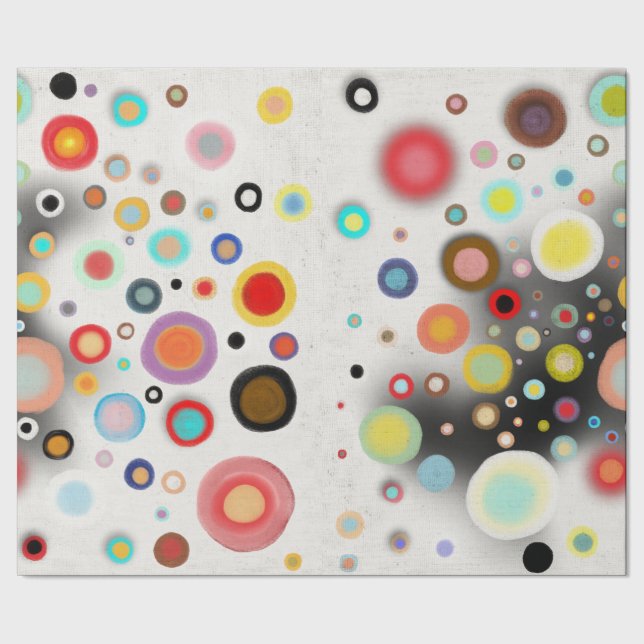 abstract art polka dots wrapping paper (Seam)