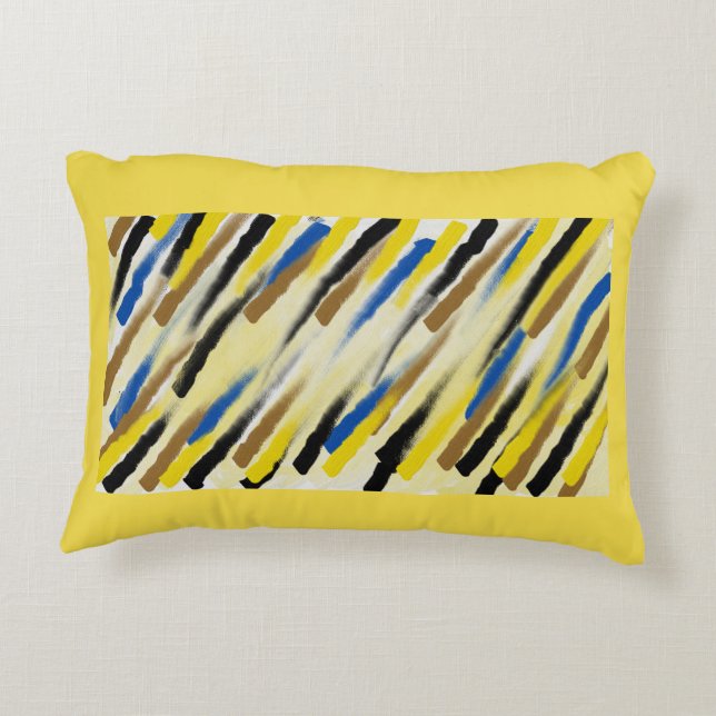 Abstract art Print Pillow (Back)