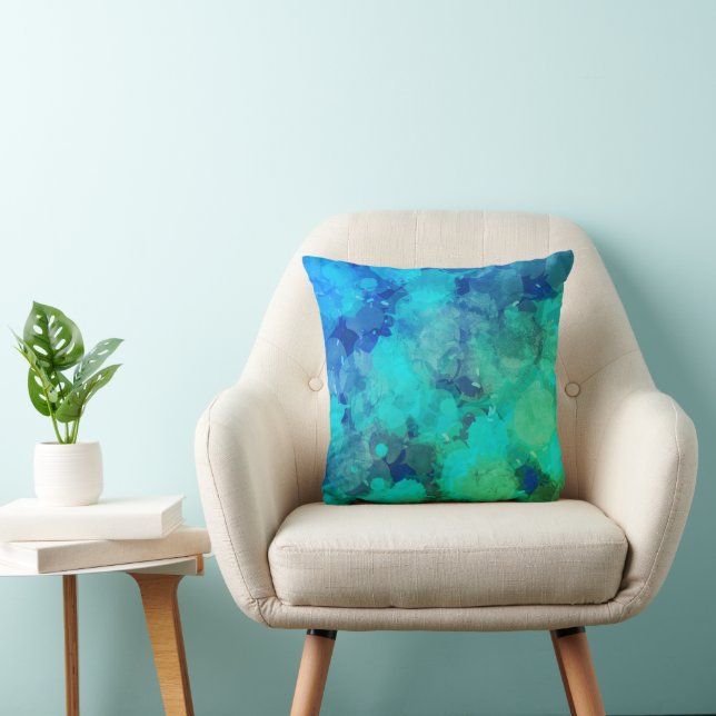 Abstract Art Purple Blue  Cushion (Chair)
